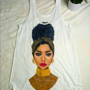 Womens’ African queen racerback